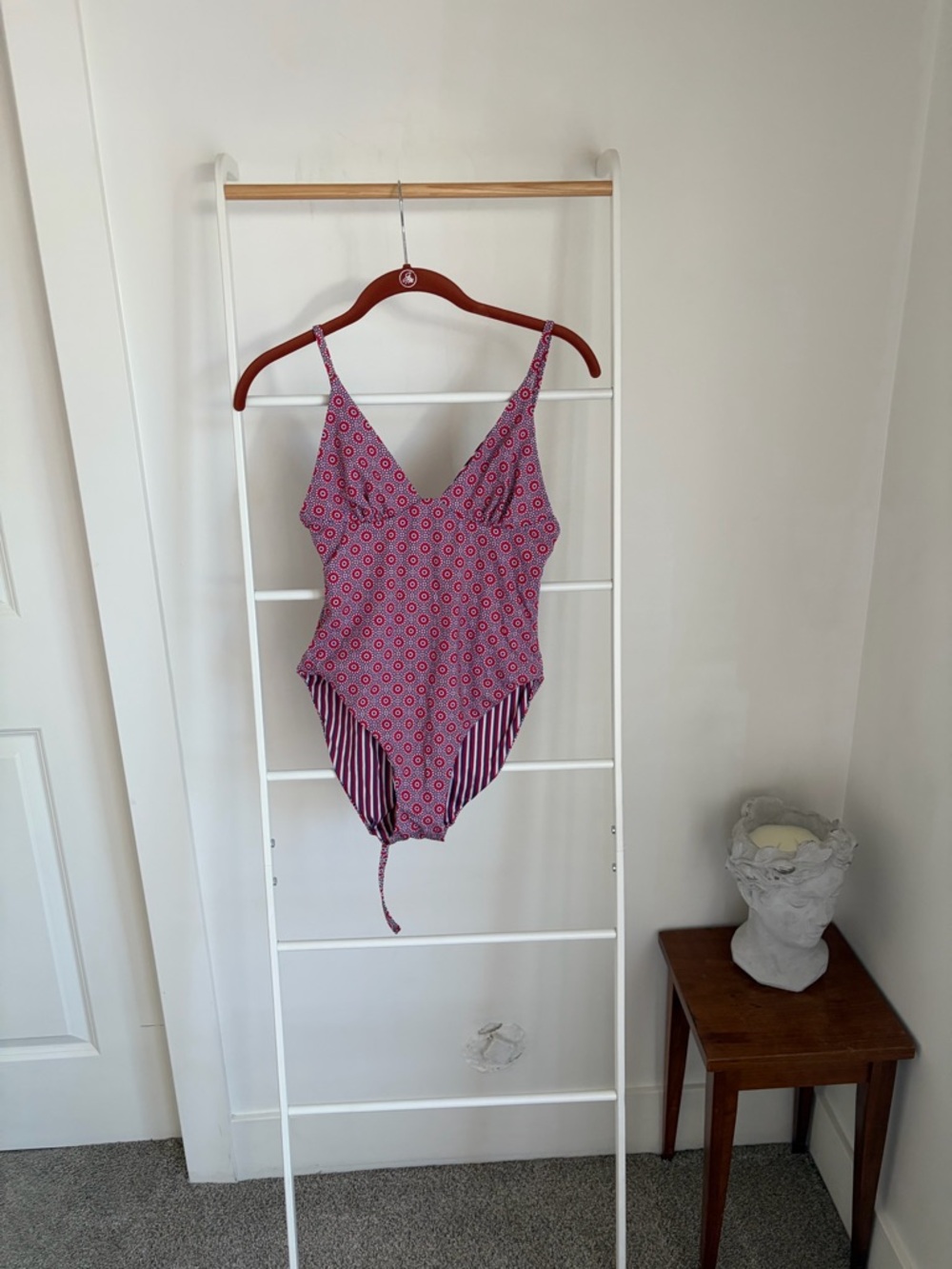 SOLID & STRIPED Patterned One-Piece Swimsuit reversible
